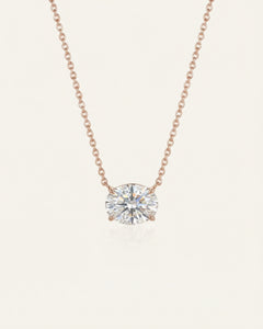 Signature Oval Moissanite Necklace (1 Carat)