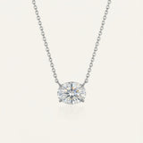 Signature Oval Moissanite Necklace (1 Carat)