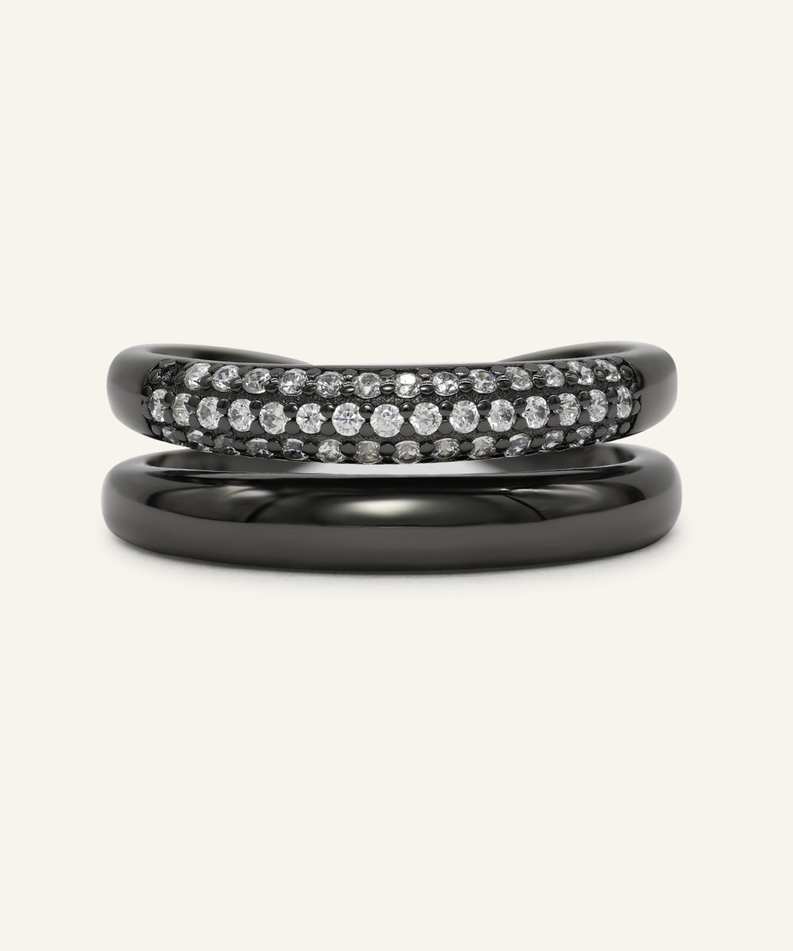 Pave Pair Ring by Elate