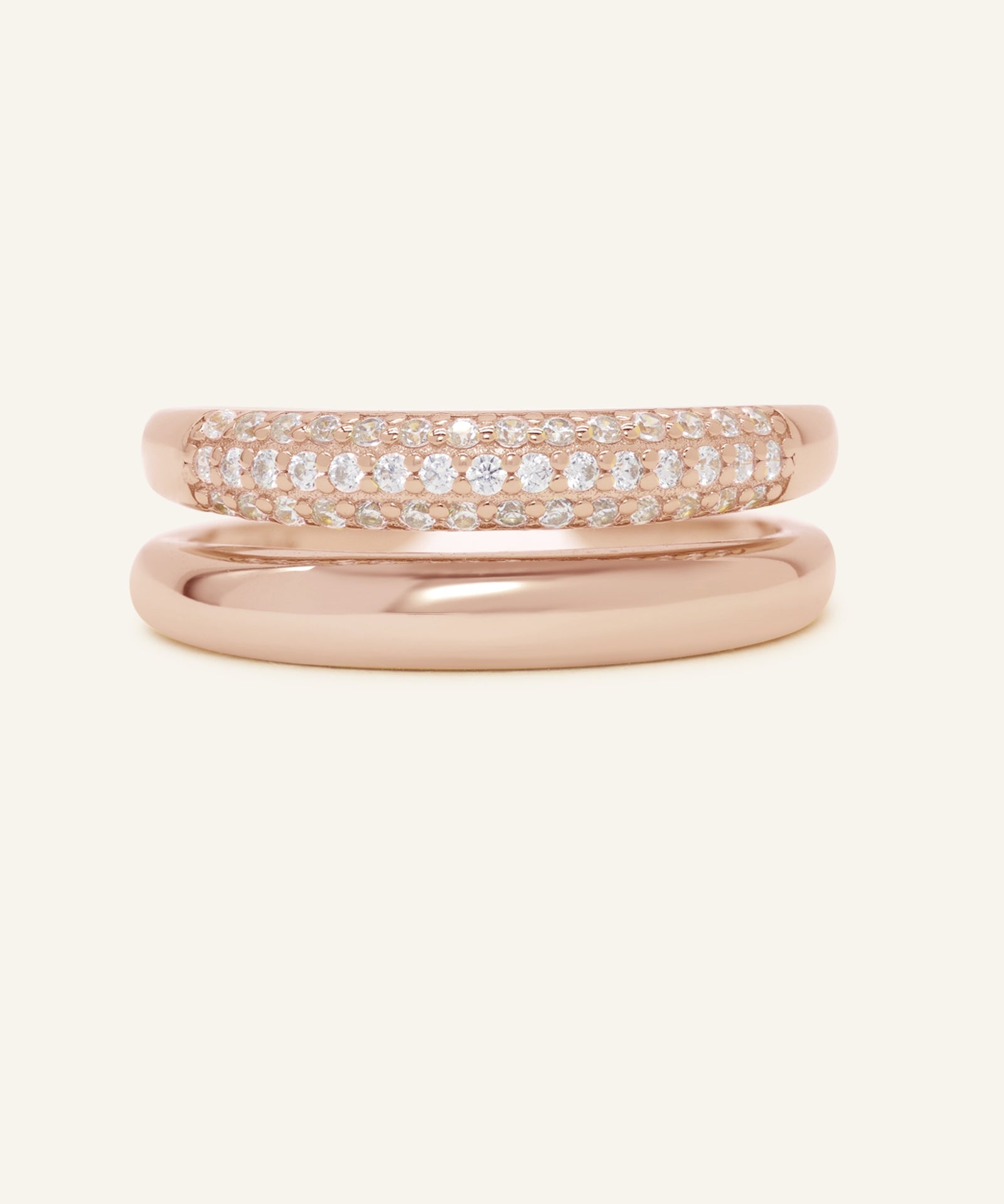 Pave Pair Ring by Elate