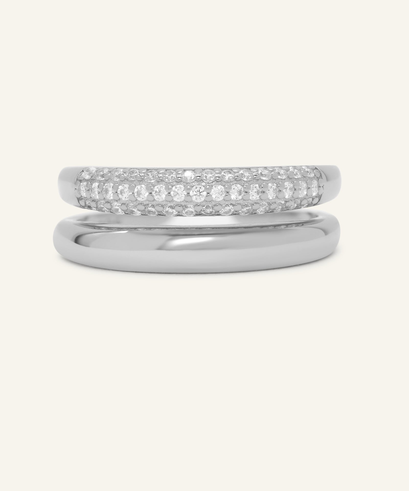 Pave Pair Ring by Elate