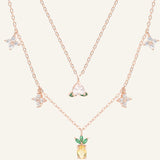 Peach Blossoming Layered Necklace