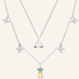 Peach Blossoming Layered Necklace