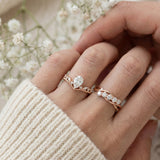 Pear Moissanite Tiara Ring