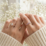 Pear Moissanite Tiara Ring