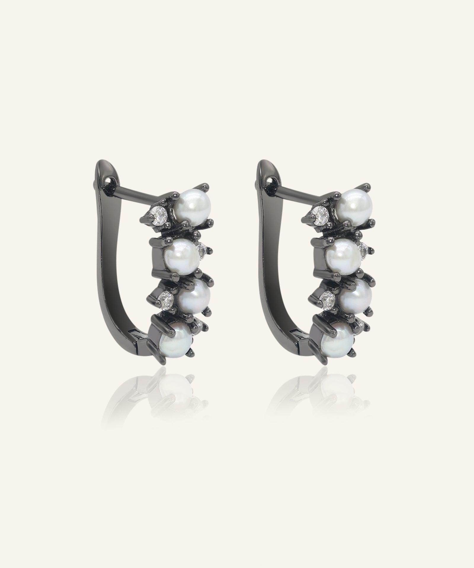 Pearl Cluster Huggies by Elate