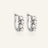 Pearl Cluster Huggies by Elate