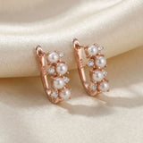 Pearl Cluster Huggies by Elate