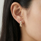 Pearl Cluster Huggies by Elate