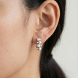 Pearl Cluster Huggies by Elate