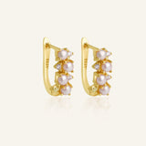 Pearl Cluster Huggies by Elate