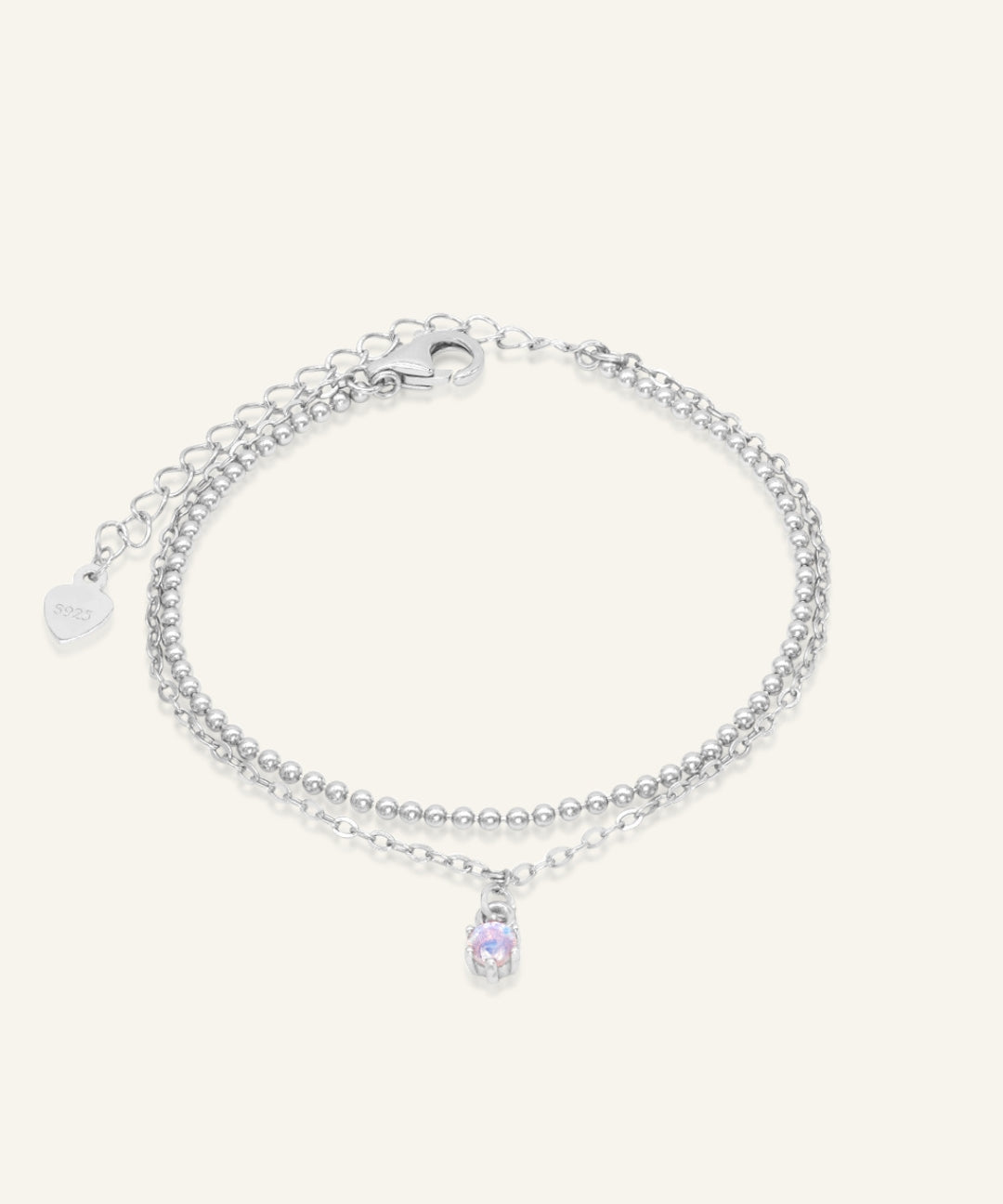 Petite Layering Bracelet (Faceted Moonstone) by Elate