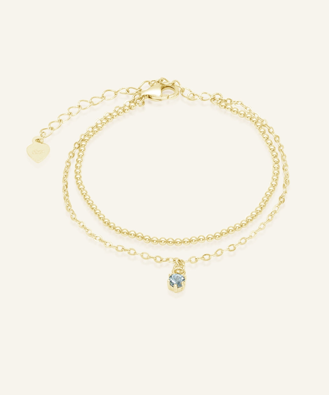 Petite Layering Bracelet (Grey Spinel) by Elate