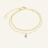 Petite Layering Bracelet (Grey Spinel) by Elate