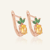 Pineapple Citrine Huggies