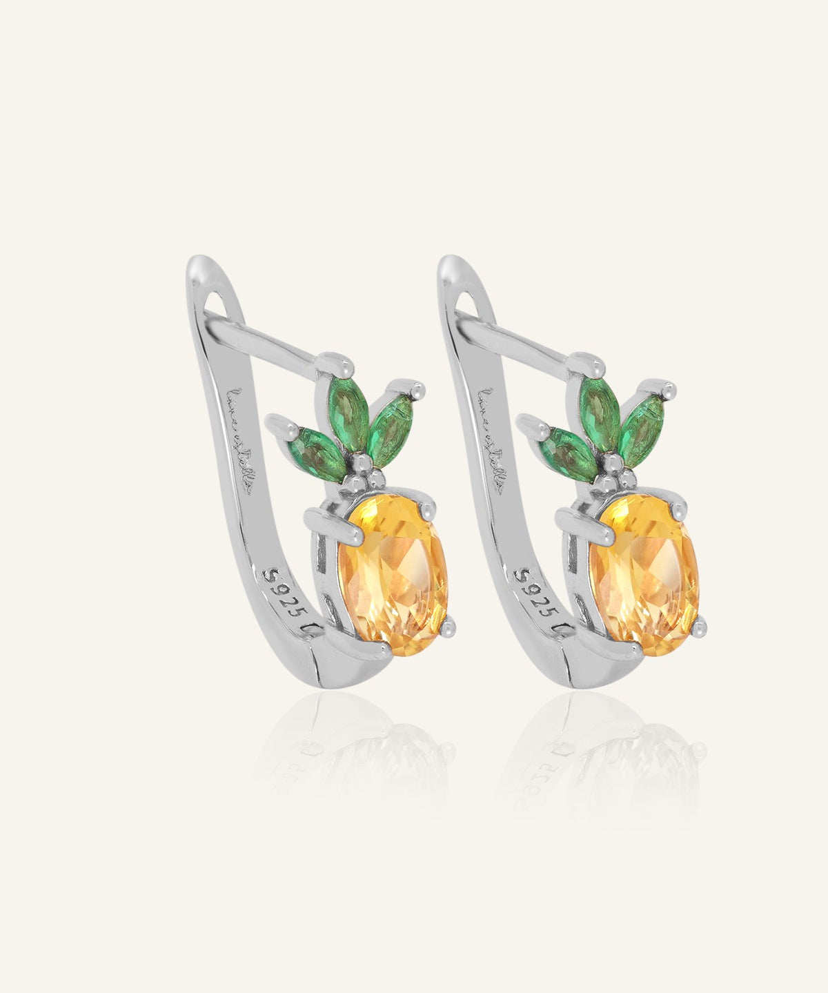 Pineapple Citrine Huggies