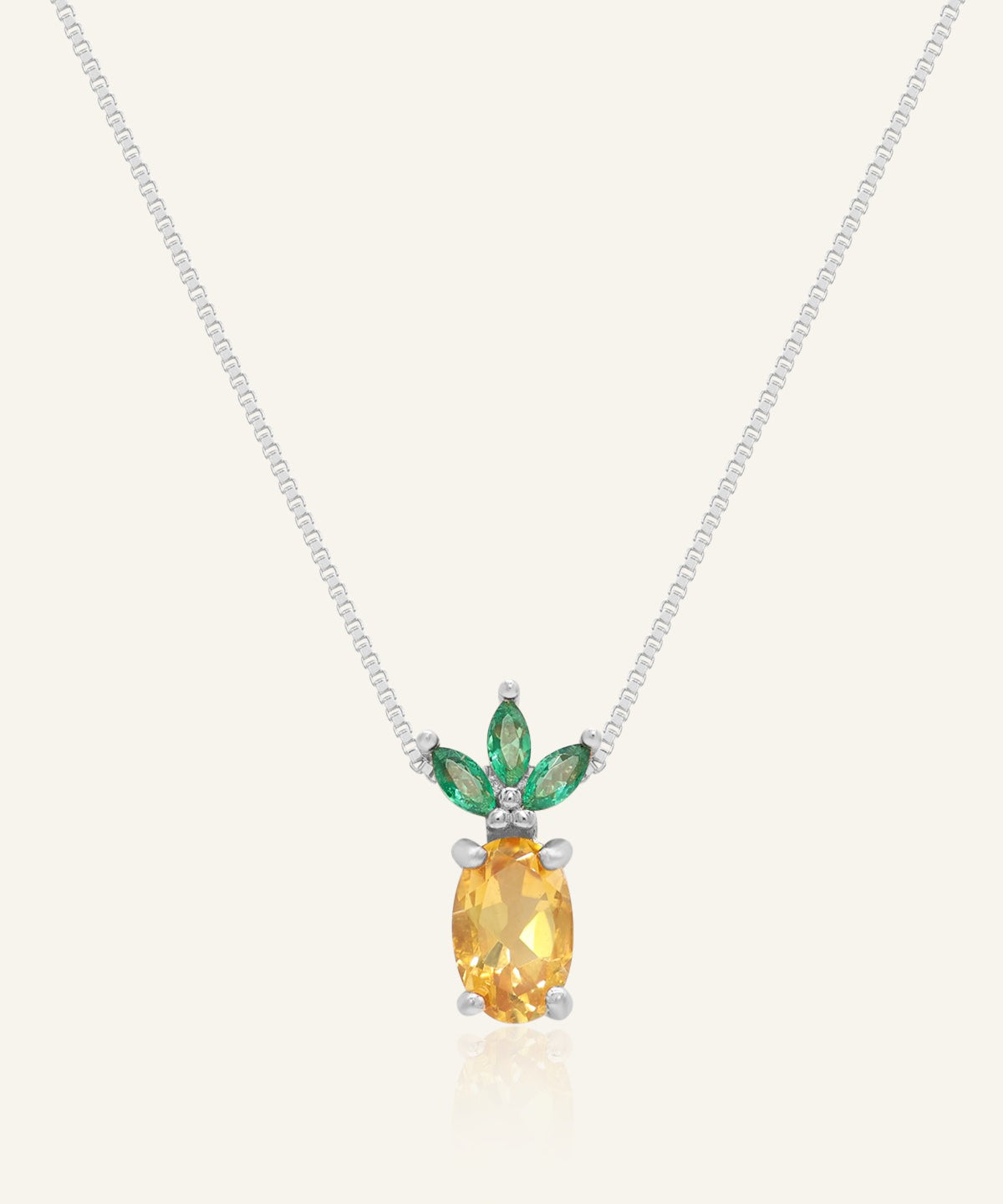 Pineapple Citrine Necklace