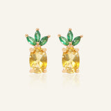 Pineapple Citrine Studs