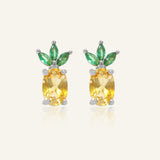 Pineapple Citrine Studs