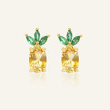 Pineapple Citrine Studs