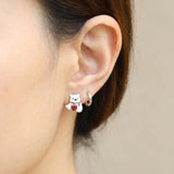 Polar Bear Garnet Studs