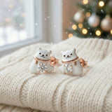 Polar Bear Moissanite Studs
