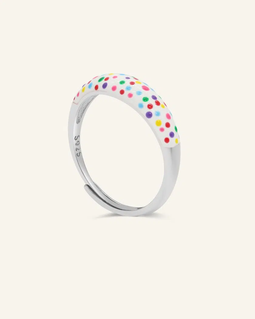 Polka Dot Enamel Ring