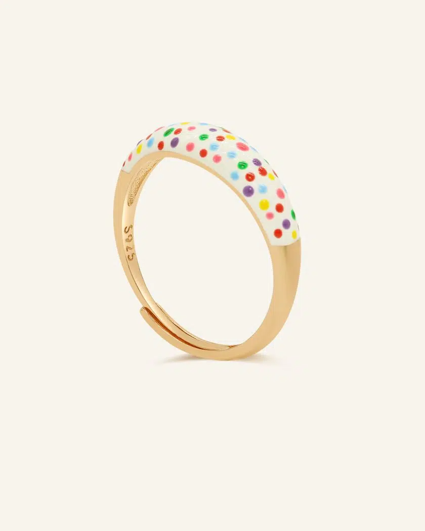 Polka Dot Enamel Ring