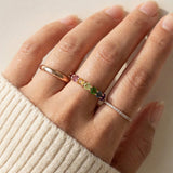 Rainbow Half Eternity Band