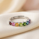 Rainbow Half Eternity Band