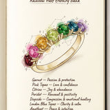 Rainbow Half Eternity Band