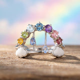 Rainbow’s Promise Ring (Semi-Precious Gems)