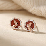 Red Agate Bunny Studs