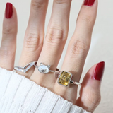 Reversible Mahjong Citrine Ring