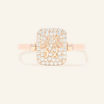 A rose gold ring