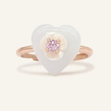 Sakura Jadeite Heart Ring