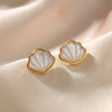 Seashell Mother of Pearl Studs