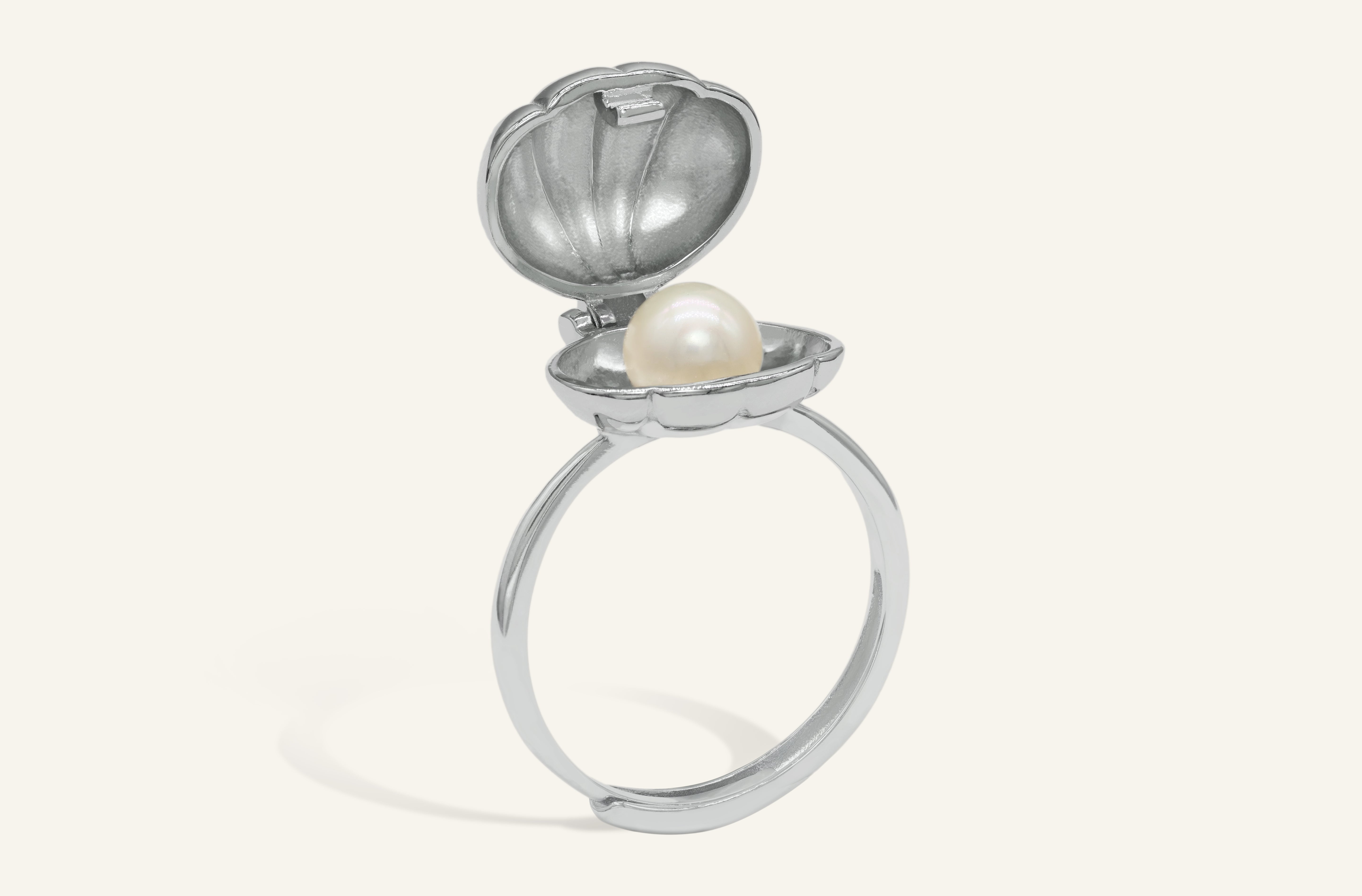 Seashell Pearl Ring