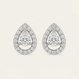 Selene Moissanite Studs, Pear Cut