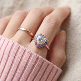 Serenity Heart Moissanite Ring