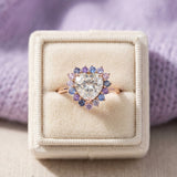 Serenity Heart Moissanite Ring