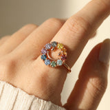 Smiley Ring | Moissanite, close-up detail in rose gold