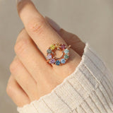 Smiley Ring | Moissanite in rose gold, worn on a model