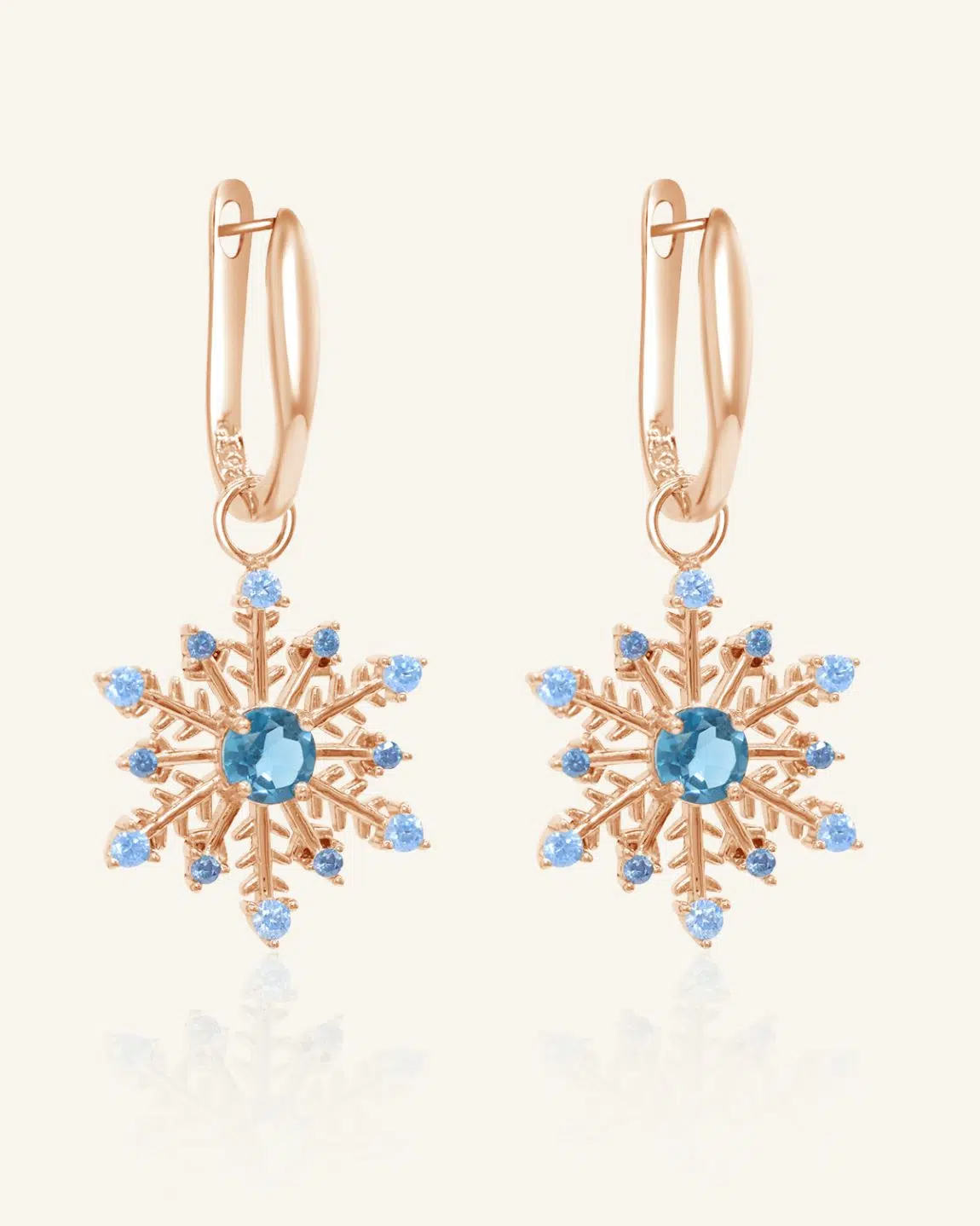 Snowflake LBT Huggies Rose Gold