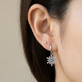 Snowflake London Blue Topaz Huggies