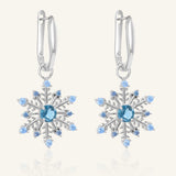 Snowflake London Blue Topaz Huggies