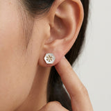 Snowflake Mother of Pearl Studs