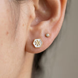 Snowflake Mother of Pearl Studs