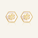 Snowflake Mother of Pearl Studs