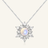 Snowflake Moonstone Necklace